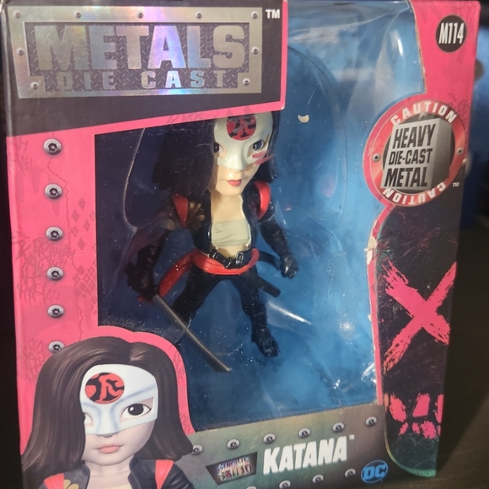 Katana Die-Cast Metal Action Figure - Black and Red